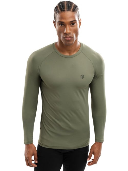 Camiseta manga larga entrenamiento hombre fitness hombre wild - Kiabi