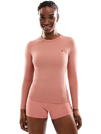 Camiseta manga larga entrenamiento mujer fitness mujer poise