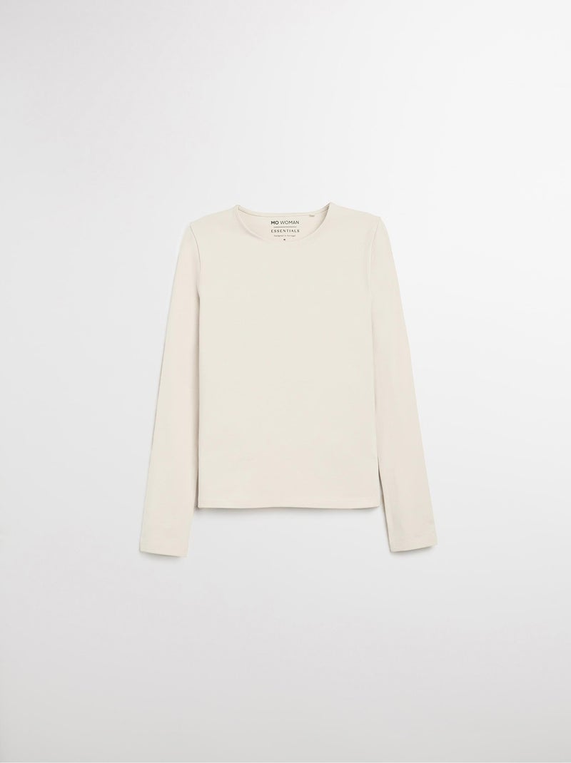 Camiseta manga larga, MO Fashion Beige - Kiabi
