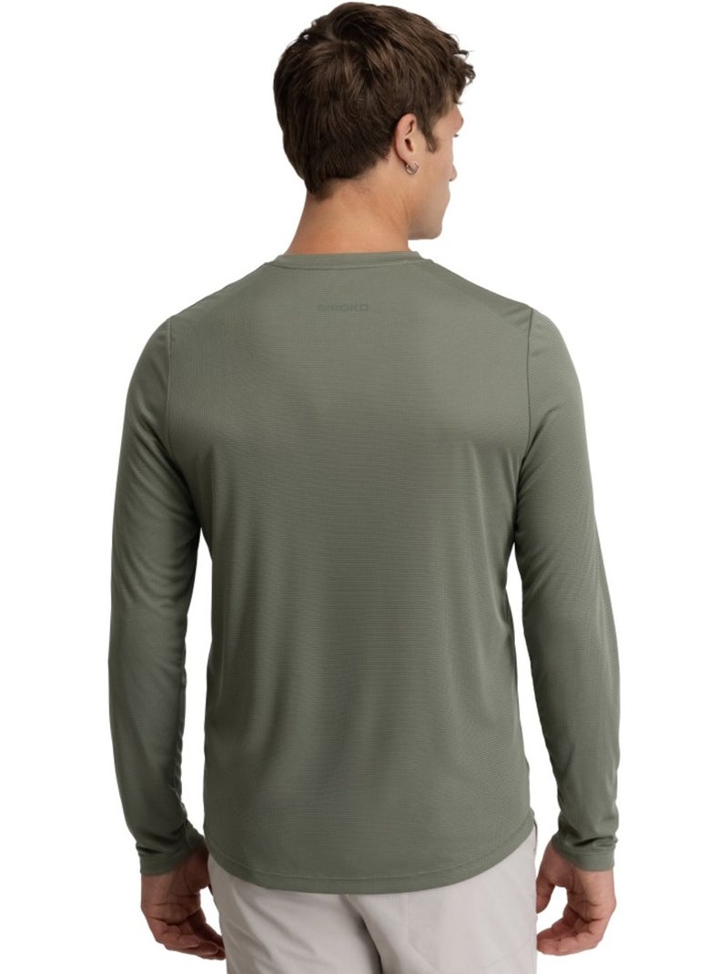Camiseta manga larga montaña hombre senderismo hombre reserve Verde - Kiabi