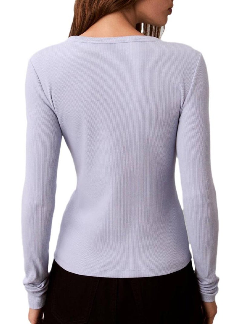 Camiseta manga larga mujer calvin klein jeans Azul - Kiabi