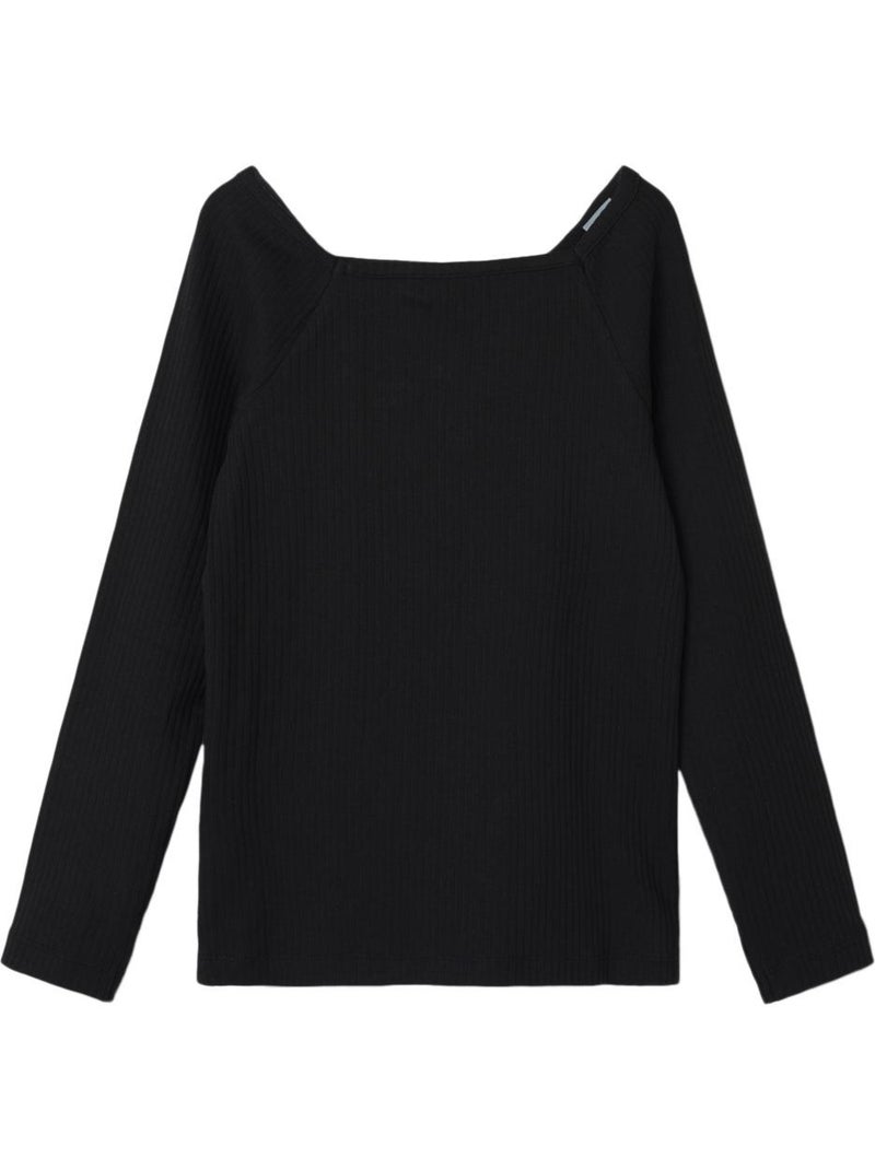 Camiseta Manga Larga Name it para Niña Negro - Kiabi