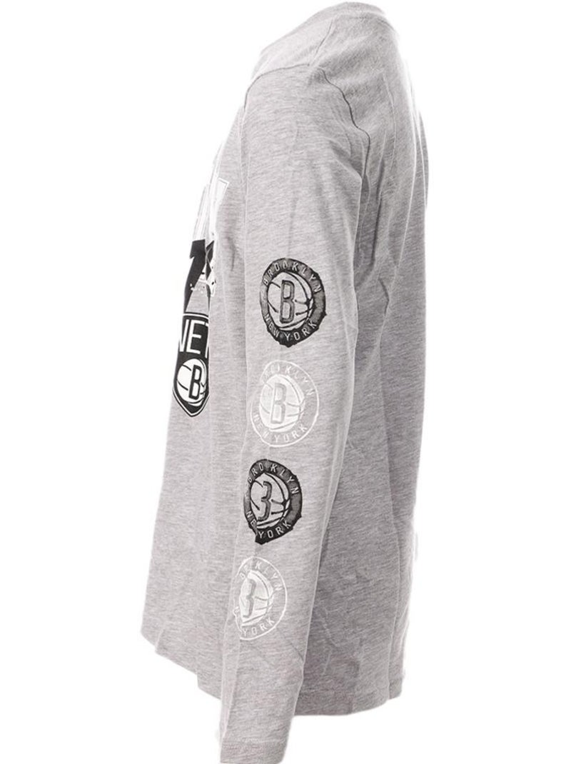 Camiseta Manga Larga Niño NBA Brooklyn Nets Gris negro - Kiabi
