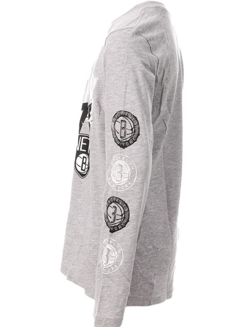 Camiseta Manga Larga Niño NBA Brooklyn Nets Gris negro - Kiabi