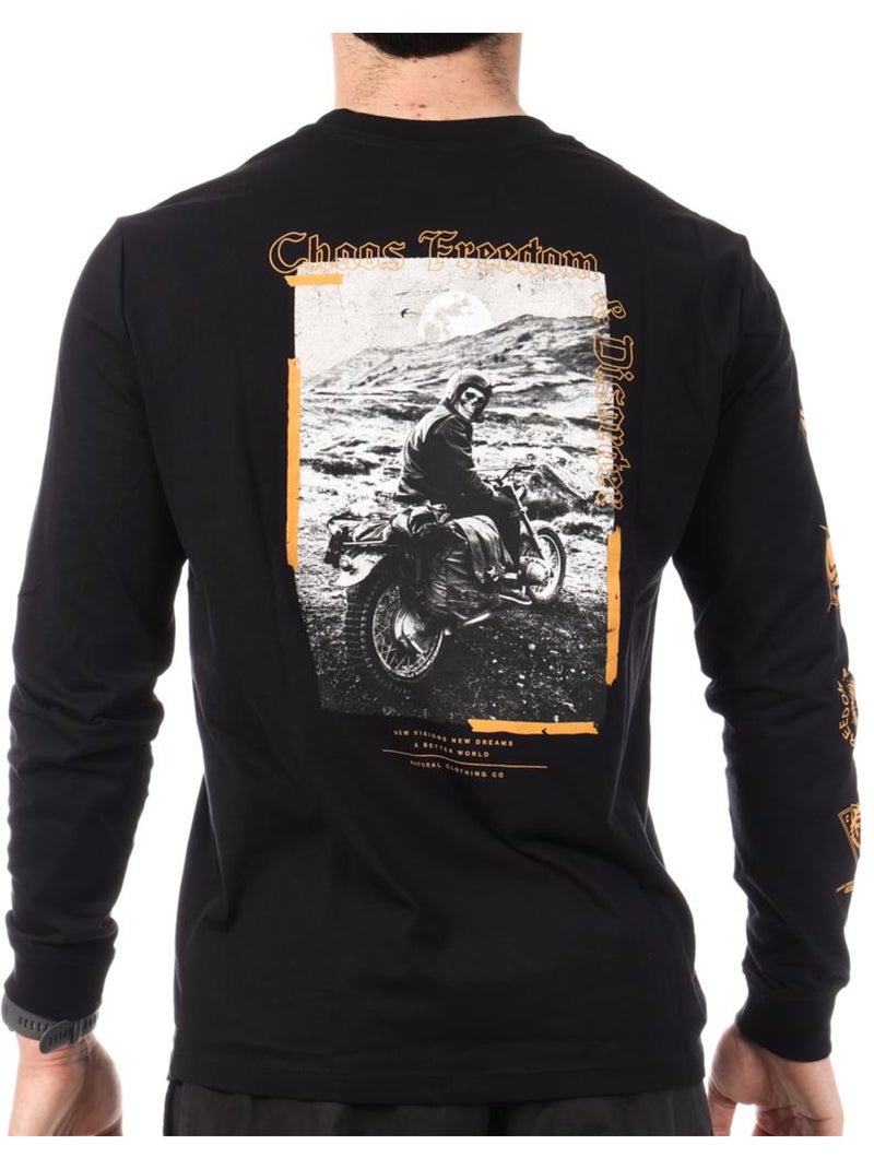 Camiseta Manga Larga para Hombre Kaporal Negro - Kiabi