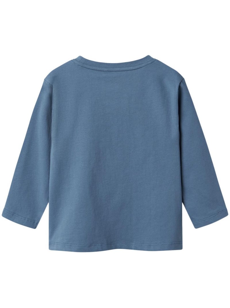 Camiseta Manga Larga para Hombre Name It Azul - Kiabi