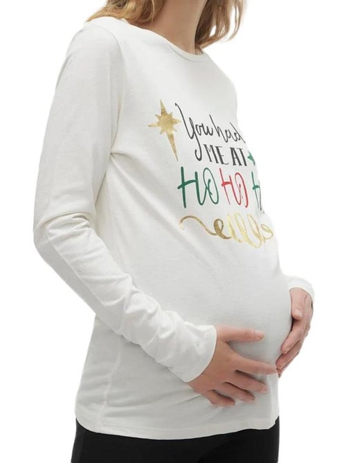 Camiseta Manga Larga para Mujer Premamá Mamalicious - Kiabi Camiseta Manga Larga para Mujer Premamá Mamalicious - Kiabi
