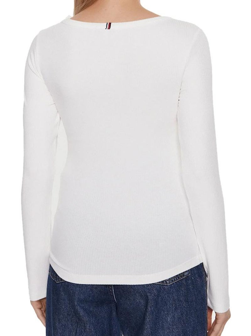 Camiseta Manga Larga para Mujer Tommy Hilfiger Blanco - Kiabi