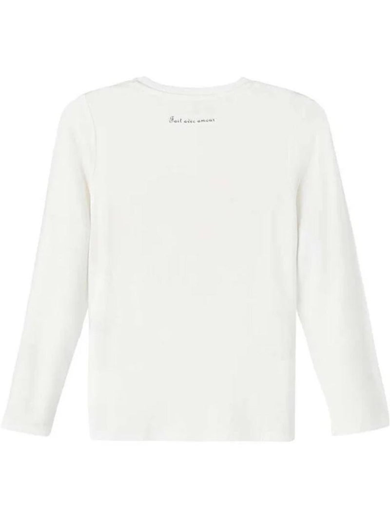 Camiseta Manga Larga para Niña Name It Blanco - Kiabi