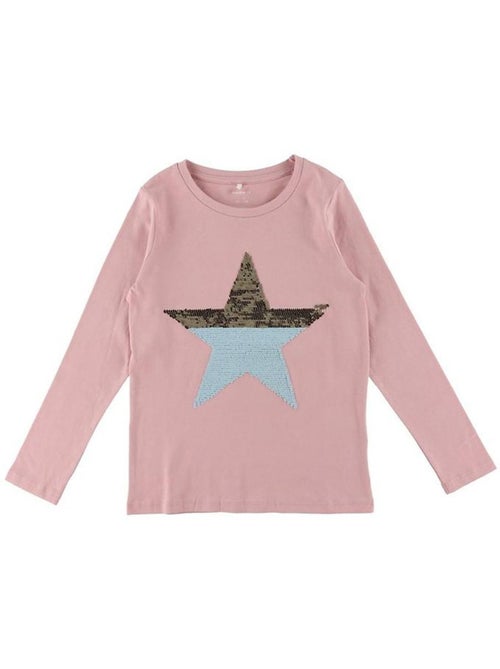 Camiseta Manga Larga para Niña Name It - Kiabi Camiseta Manga Larga para Niña Name It - Kiabi