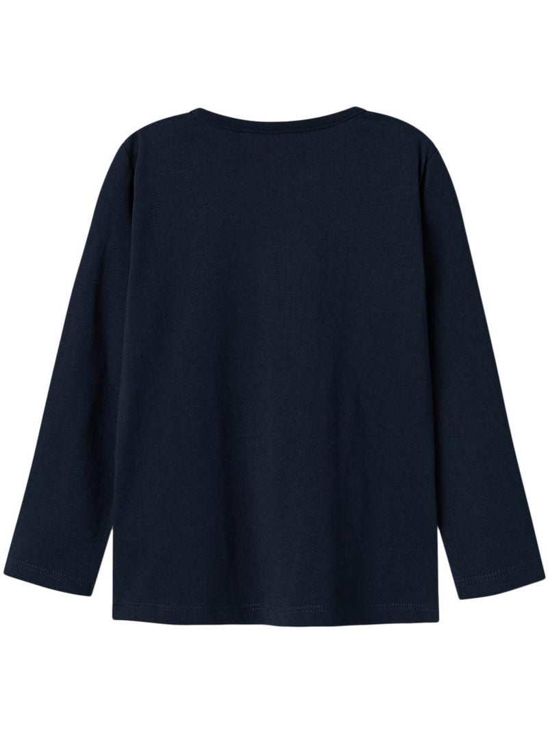 Camiseta Manga Larga para Niño Name It Azul marino - Kiabi