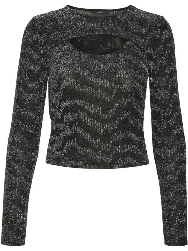 Camiseta Manga Larga Vero Moda para Mujer Gris plateado - Kiabi