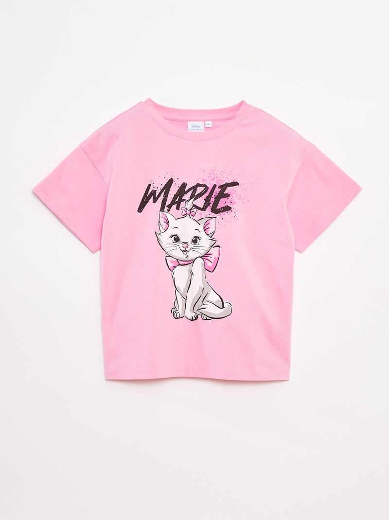 Camiseta 'Marie' 'Disney' de manga corta Rosa - Kiabi