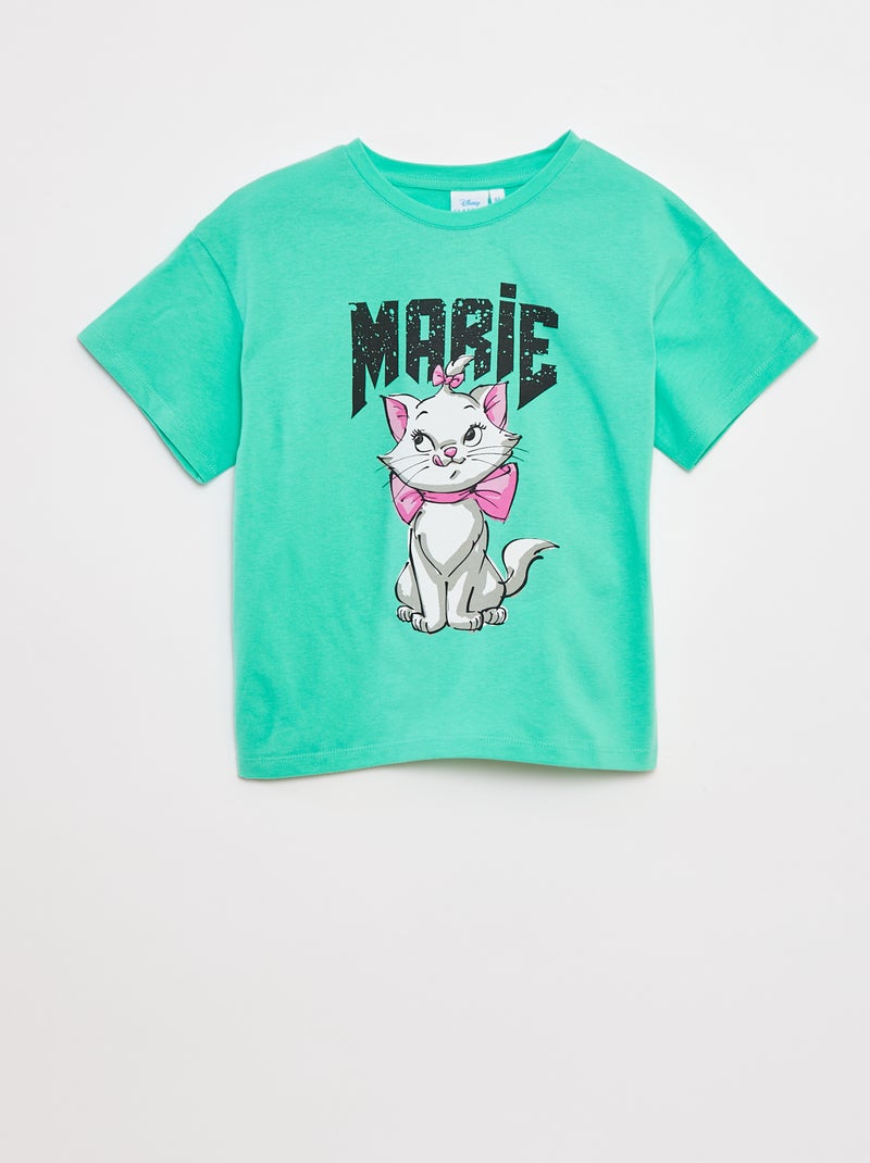 Camiseta 'Marie' 'Disney' de manga corta Verde - Kiabi
