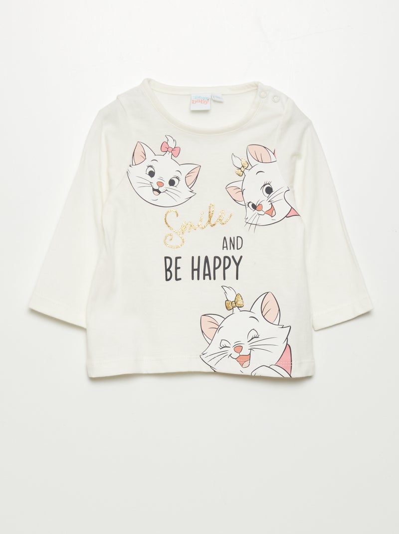 Camiseta 'Marie' 'Disney' de manga larga BEIGE - Kiabi