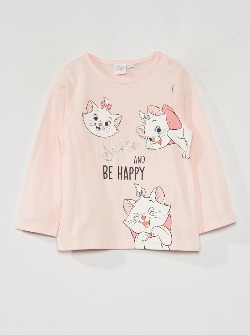 Camiseta 'Marie' 'Disney' de manga larga ROSA - Kiabi