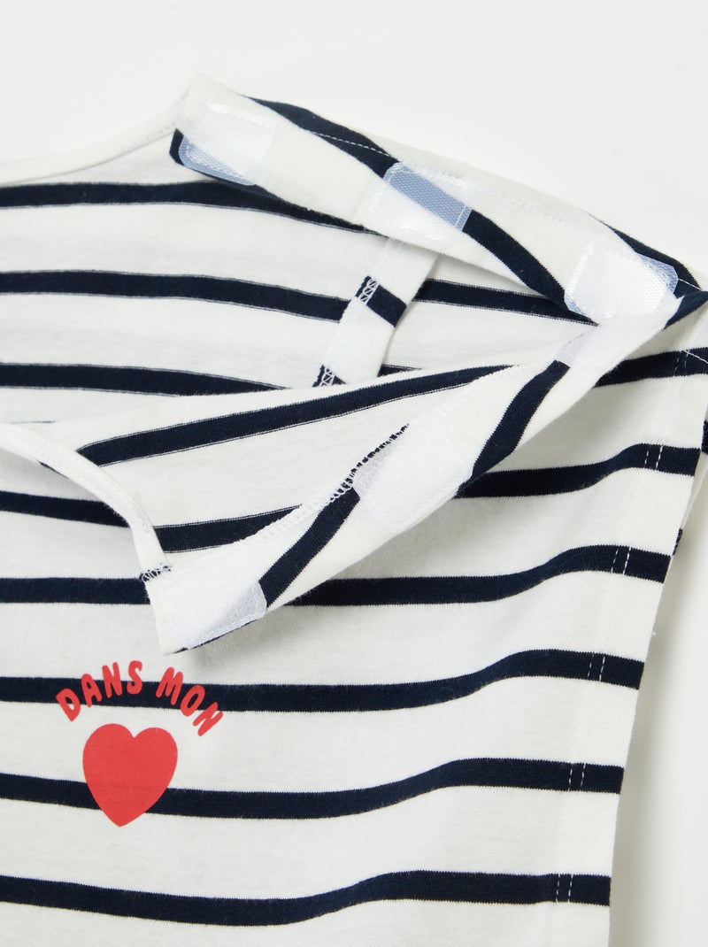 Camiseta marinera - colección fácil de poner Blanco - Kiabi