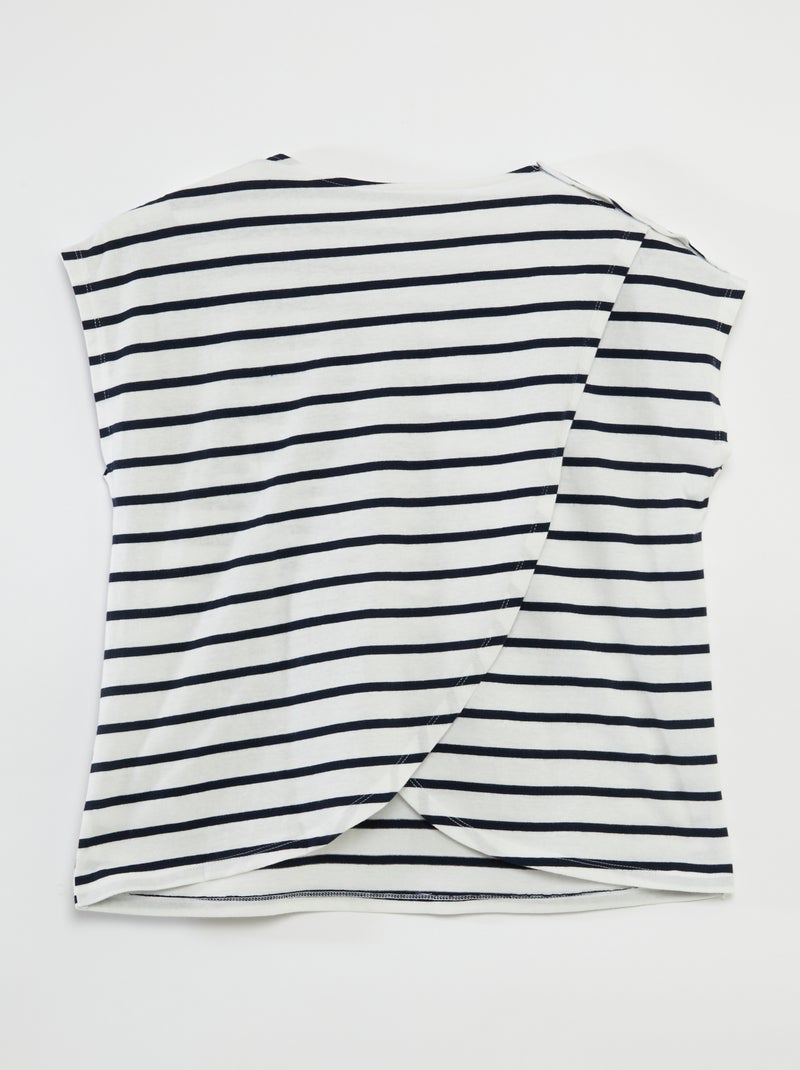 Camiseta marinera - colección fácil de poner Blanco - Kiabi
