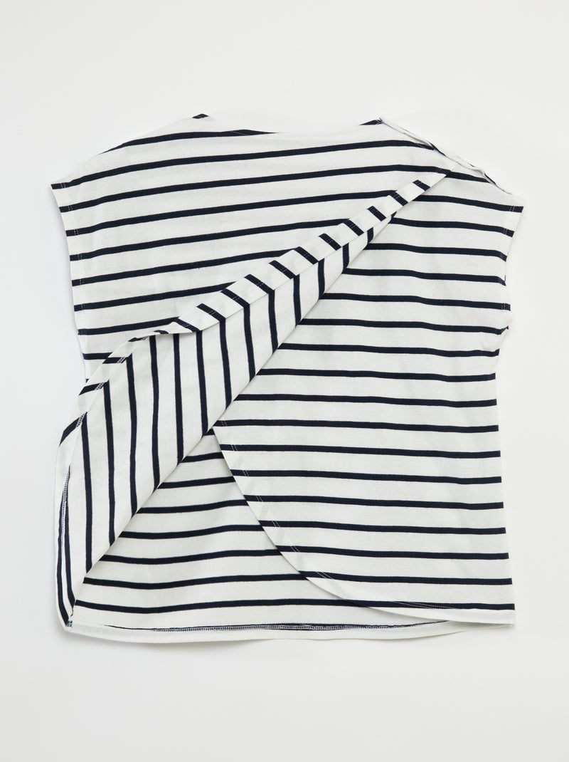 Camiseta marinera - colección fácil de poner Blanco - Kiabi