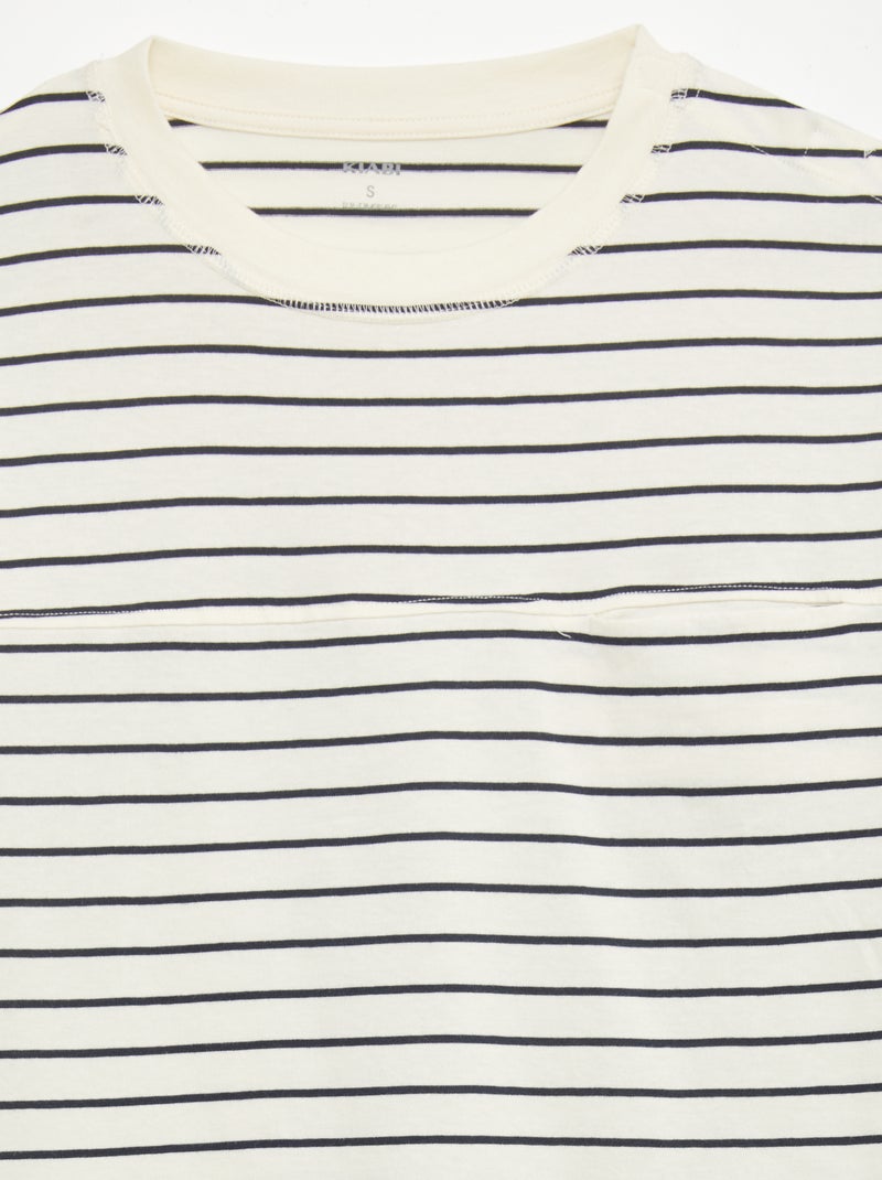 Camiseta marinera - Fácil de Poner BLANCO - Kiabi