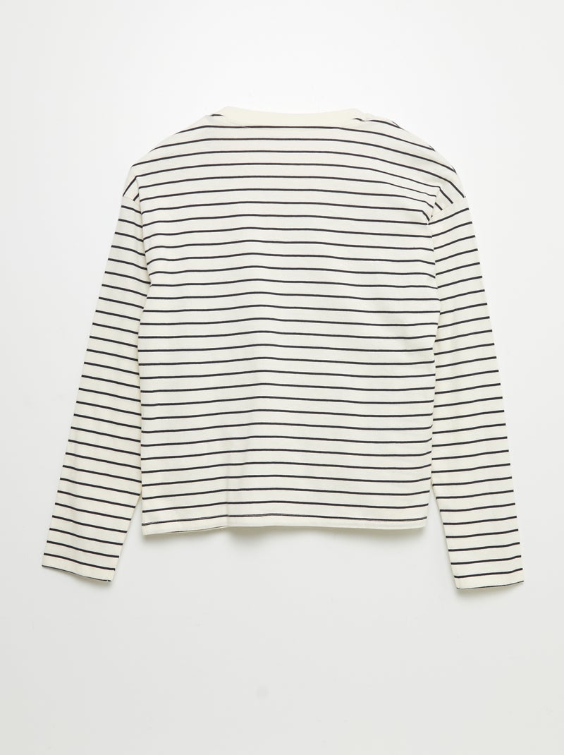 Camiseta marinera - Fácil de Poner BLANCO - Kiabi