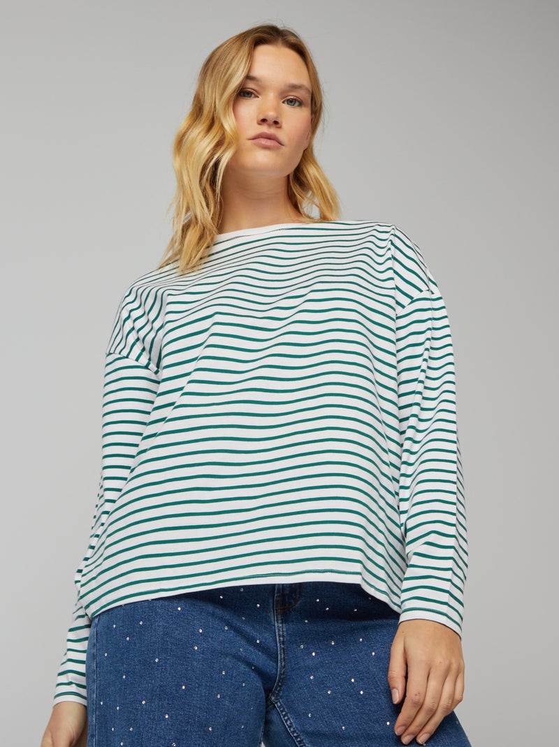 Camiseta marinera BLANCO - Kiabi