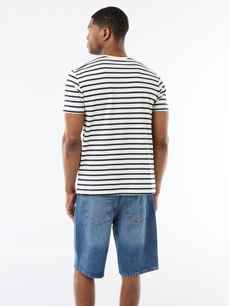 Camiseta marinera Blanco - Kiabi