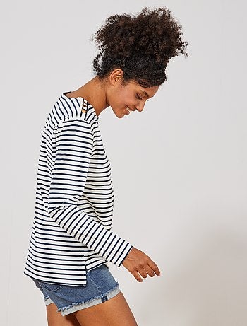 Mujer talla 34 a 48 - Camiseta marinera - Kiabi