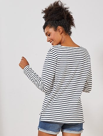 Mujer talla 34 a 48 - Camiseta marinera - Kiabi