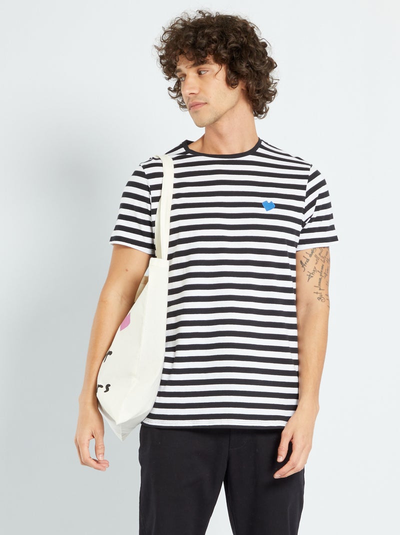 Camiseta marinera BLANCO - Kiabi