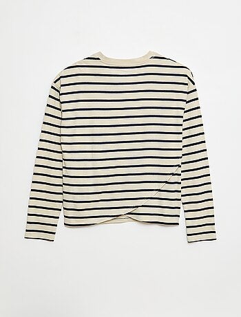 Camiseta marinera con hombro abotonado con velcro - Fácil de Poner