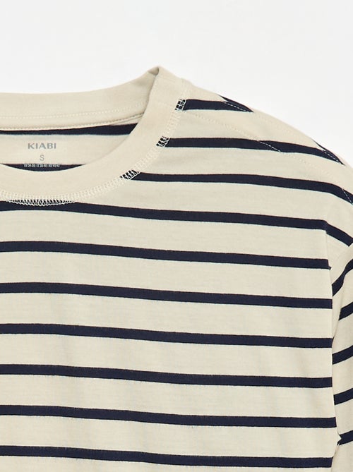 Camiseta marinera con hombro abotonado con velcro - So Easy - Kiabi