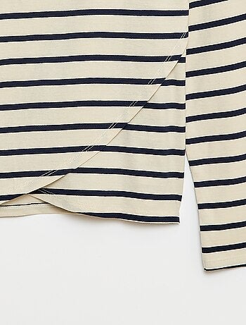 Camiseta marinera con hombro de velcro - colección fácil de poner