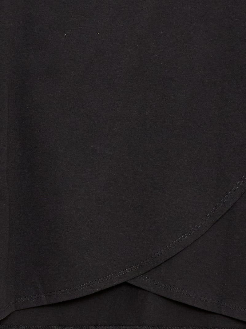 Camiseta marinera con hombro de velcro - colección fácil de poner Negro - Kiabi