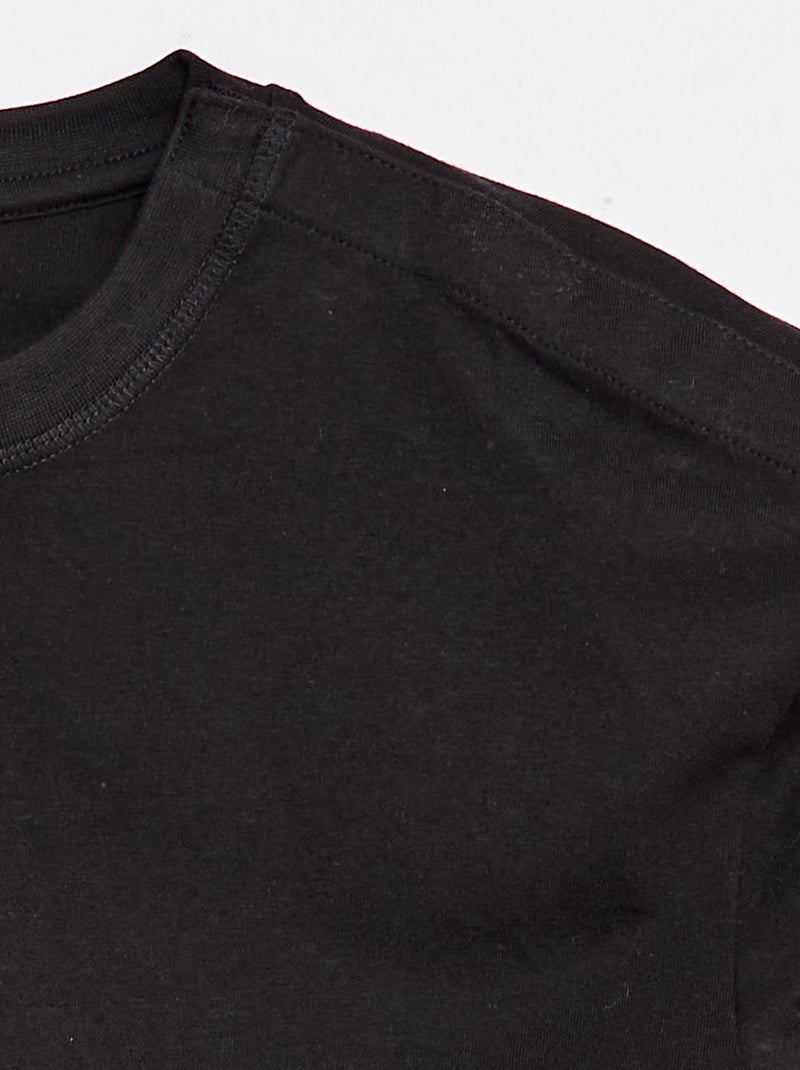 Camiseta marinera con hombro de velcro - colección fácil de poner Negro - Kiabi