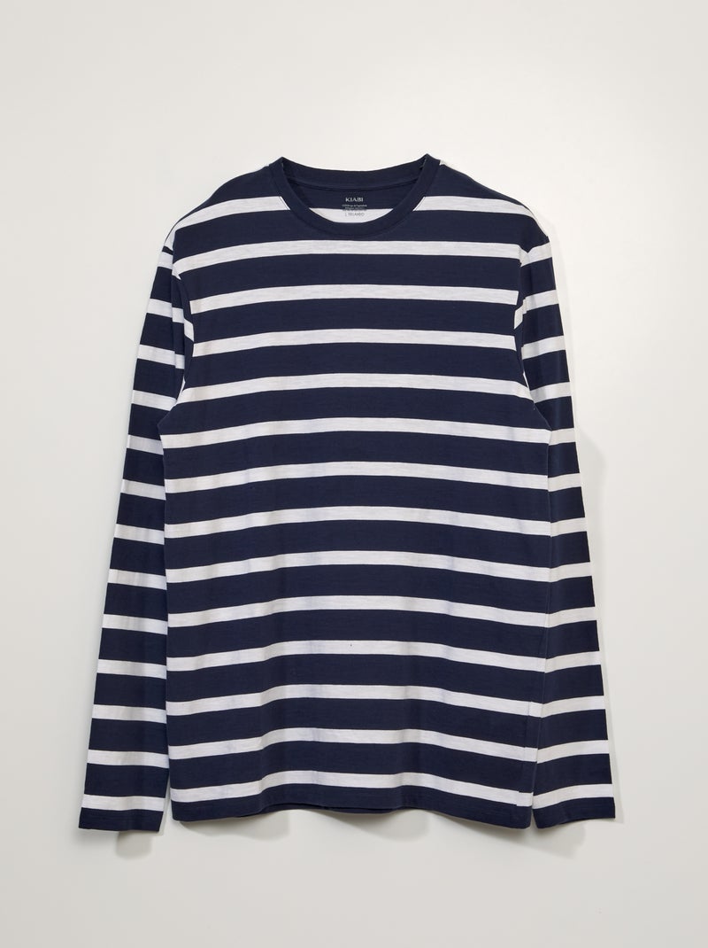 Camiseta marinera de manga larga +1,90 m NEGRO - Kiabi