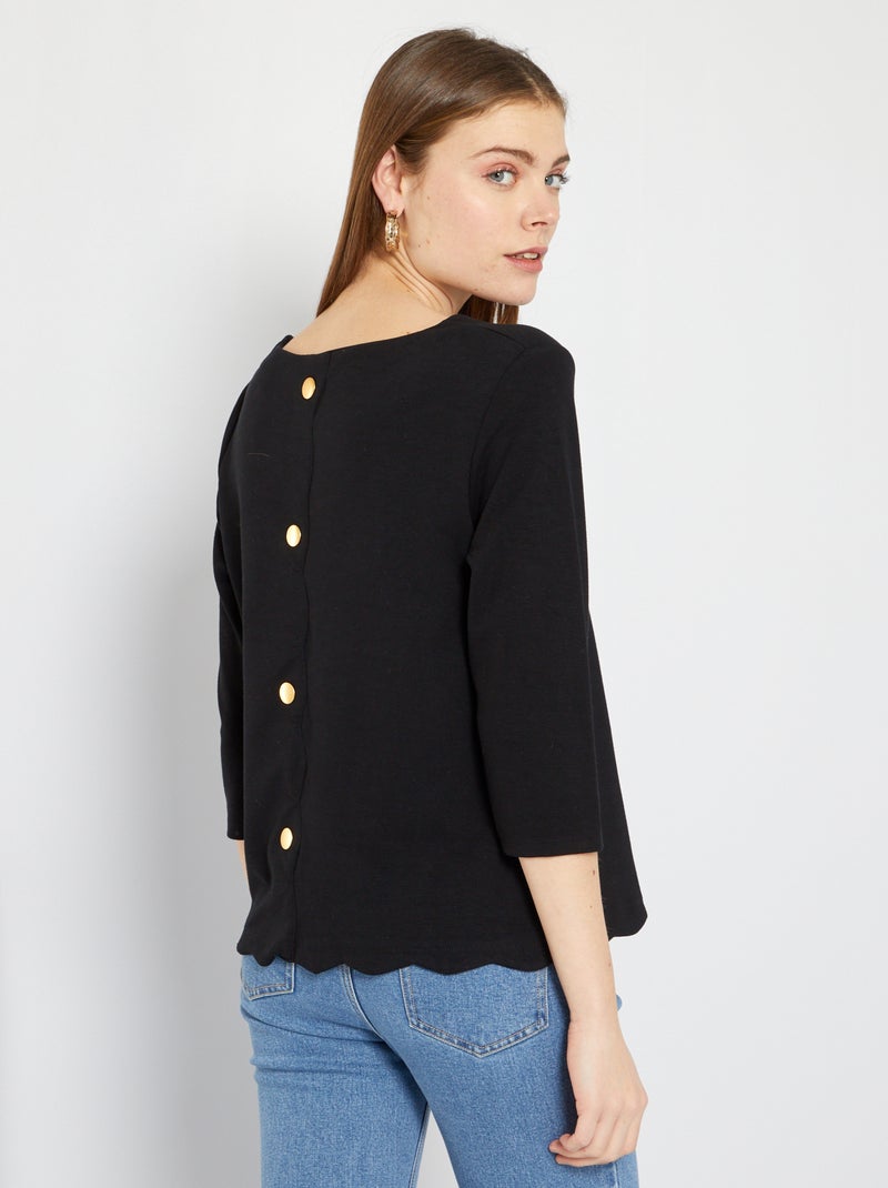 Camiseta marinera de manga larga Negro - Kiabi
