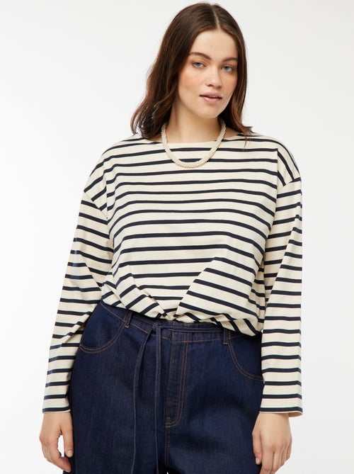 Camiseta marinera oversize - Kiabi