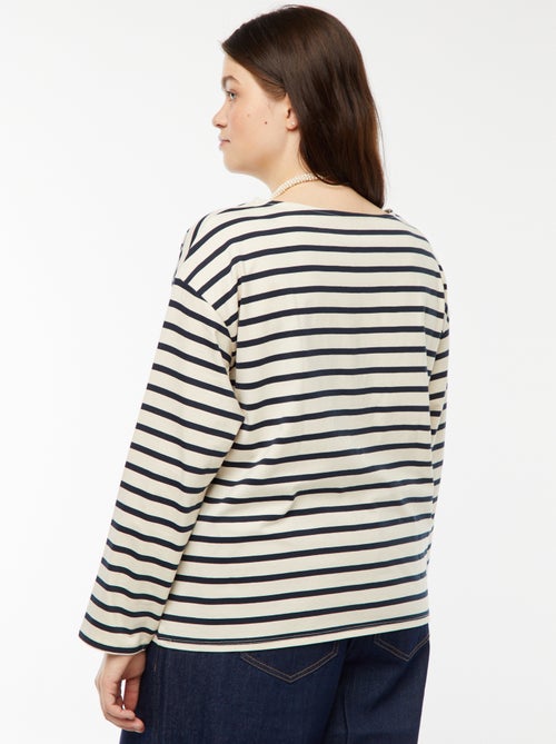 Camiseta marinera oversize - Kiabi