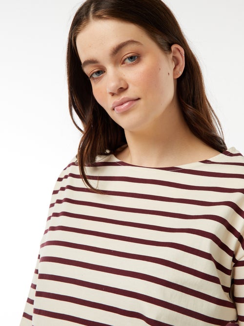 Camiseta marinera oversize - Kiabi