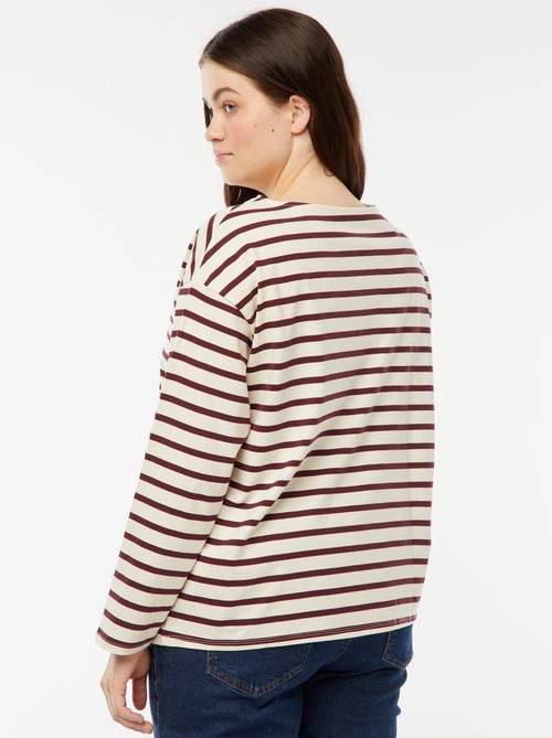 Camiseta marinera oversize - Kiabi