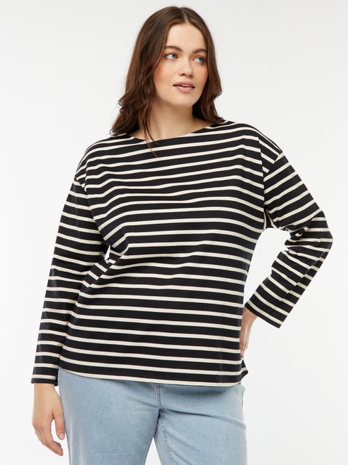 Camiseta marinera oversize - Kiabi