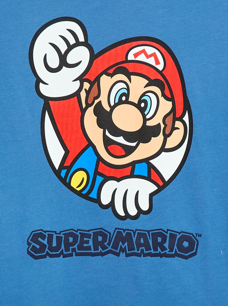 Camiseta 'Mario' de algodón Azul - Kiabi