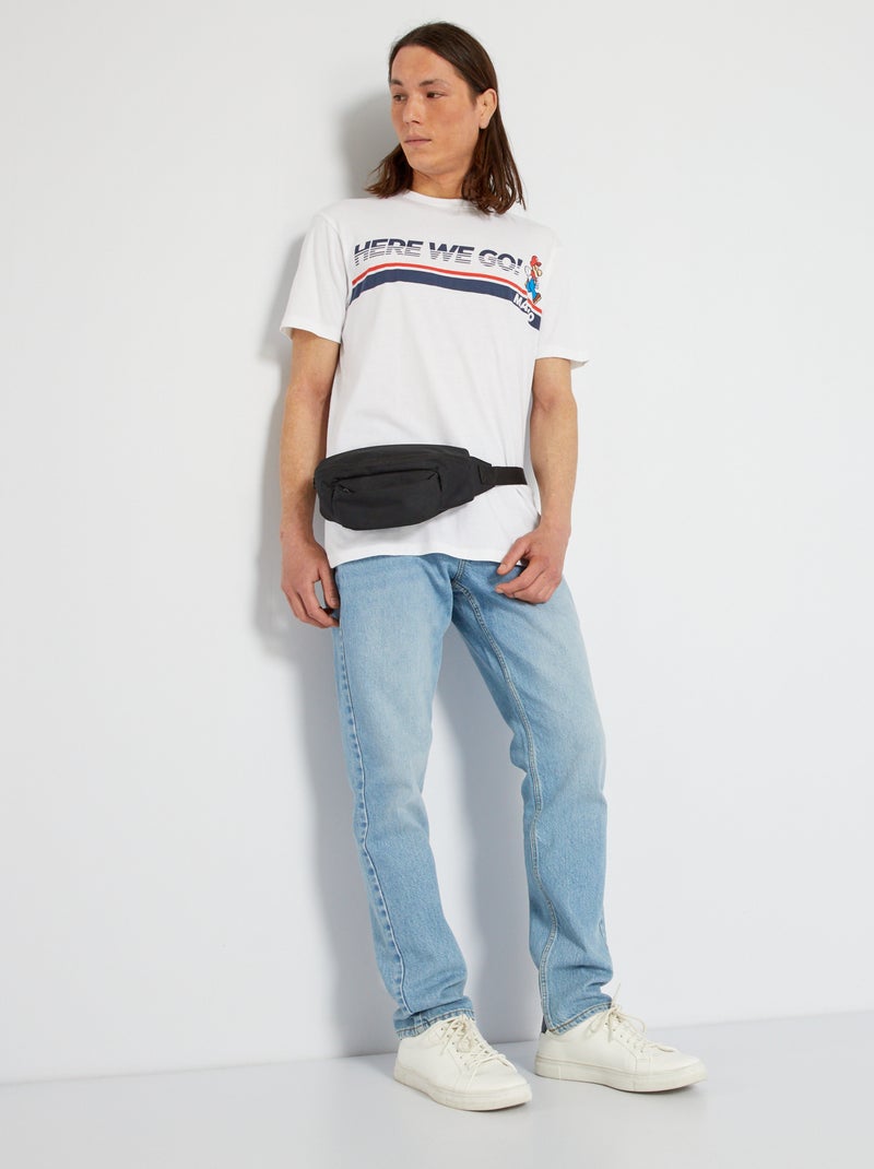 Camiseta 'Mario' de algodón blanco - Kiabi