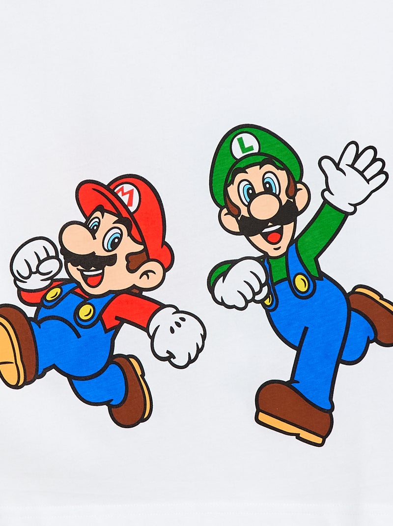 Camiseta 'Mario' de algodón Blanco - Kiabi