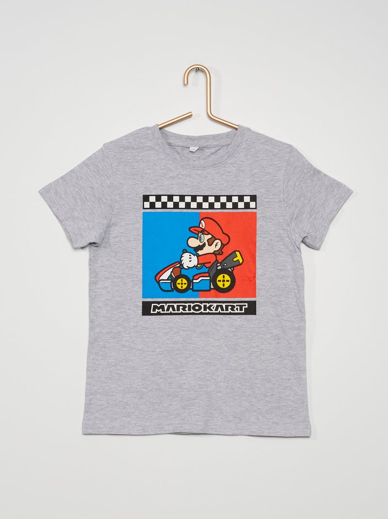 Camiseta 'Mario Kart' 'Nintendo' gris chiné - Kiabi