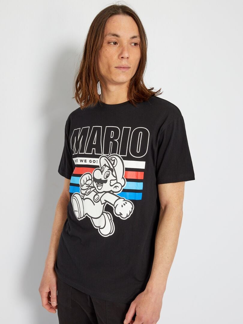 Camiseta 'Mario' negro - Kiabi