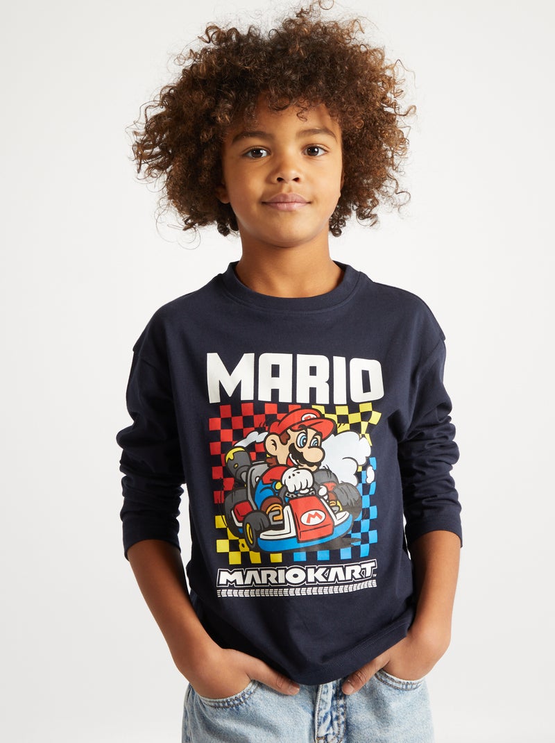 Camiseta 'Mario' 'Super Nintendo' azul - Kiabi