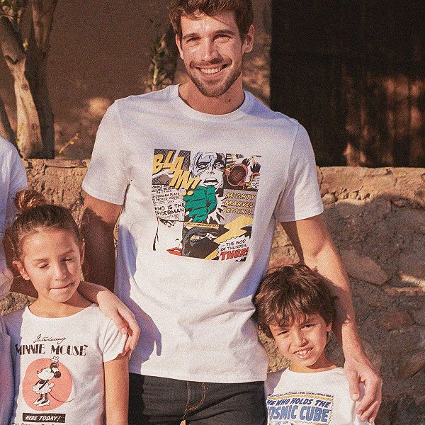 camiseta marvel hombre