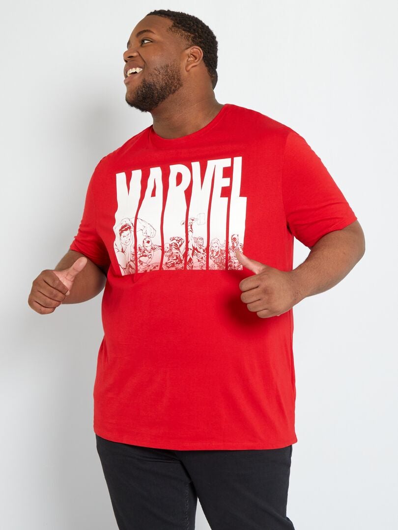 Camiseta 'Marvel' con cuello redondo ROJO - Kiabi